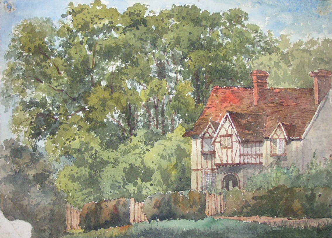 Watercolour - Chenies Half-timbered Cottage